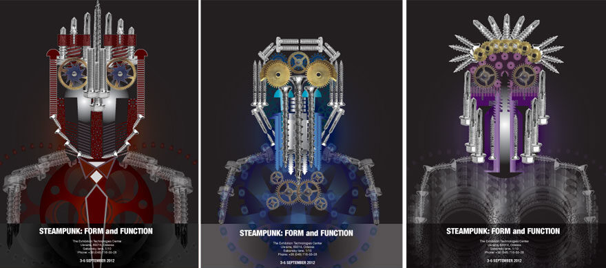 Boston University Center for Digital Imaging Arts, 2010, steampunk series