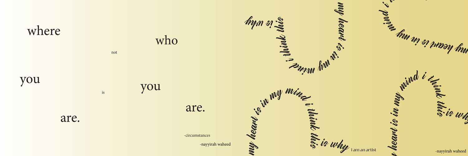 Mya Cotrell, University of the District of Columbia, Spring 2025, expressive type spread image