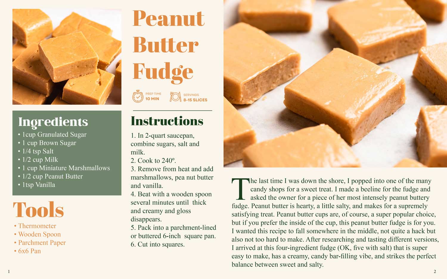 Holly Magness, George Mason University, Fall 2025, cookbook inside spread image