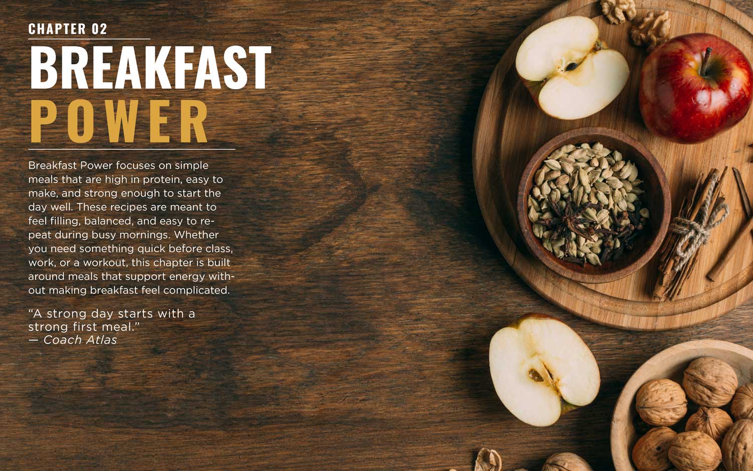 Matthew Medrano, George Mason University, Spring 2026, cookbook inside spread imagery